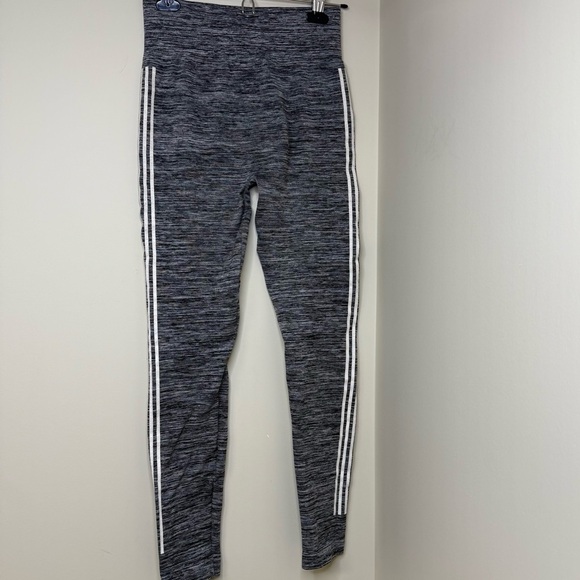 Streetwear Society Grey Compression Leggings | Racer Stripe High Waist Lifting - Picture 4 of 6